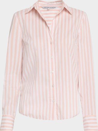 Veronica Beard Amelia Stripe Button-Front Shirt