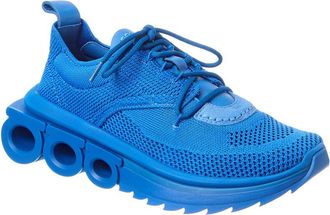 Ferragamo Nima Knit Leather Sneaker