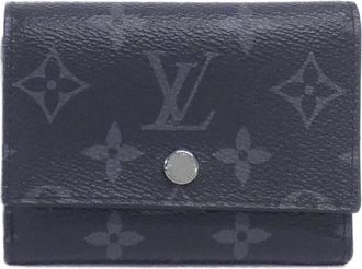 Louis Vuitton Black Coated Canvas Wallet (Tri-Fold) (Pre-Owned)
