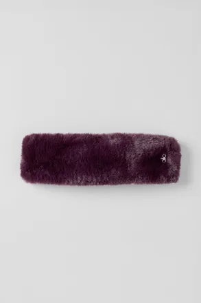 Alo | Amore Faux Fur Earwarmer in Rich Bordeaux