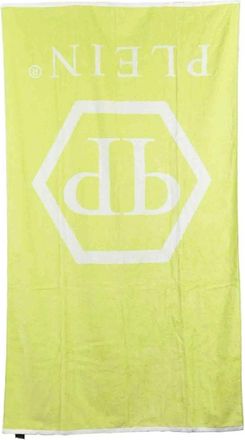 Philipp Plein Strandhanddoek 100% Katoen Accessoire - Heren - Handdoeken - Geel - ONE Size - Katoen - Home