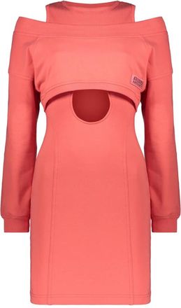 Alberta Ferretti Fitted Mini Jurk - Dames - Korte kleedjes - Oranje - S - Katoen - Kleedjes