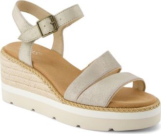 Toms Darya Platform Wedge Sandal in Silver at Nordstrom Rack, Size 6.5
