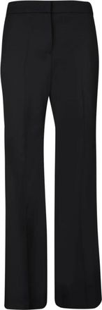 Lardini Getailleerde Flared Broek - Dames - Wijde Broeken - Blauw - L - Leer - Broeken