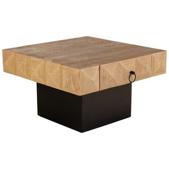 Wanderlust Deco Wanderlust Deco - Mesa De Centro De Madera Marr&oacute;n 81.5x86x46