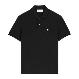 Ami Ami de Coeur Polo - male - Ami Paris - Polo Shirts - Black - 2XL - Tops