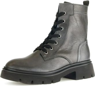 Gabor Schoenen, Dames, Grijs, 37 EU, Leer, Enkelboot met veters