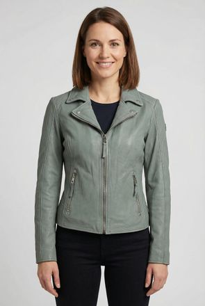 Mauritius Lederjacke MAURITIUS MWBajah, Damen, Gr. 4XL (48), frosty gr&uuml;n, Obermaterial: 100% Schafsleder. Futter: 100% Polyester. &Auml;rmelfutter: 100% Polyester, u