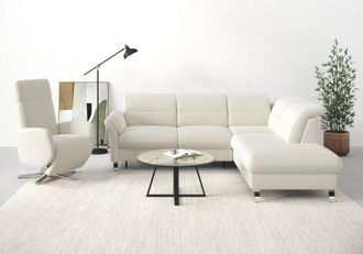 Sit&more Ecksofa &raquo;Grenoble L-Form mit Federkern&laquo; wahlweise mit Bettfunktion, Bettkasten, Arm- und Kopfteilverstellung