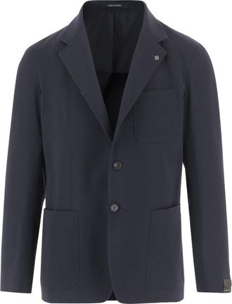 Tagliatore Single-Breasted Stretch Wool Jacket