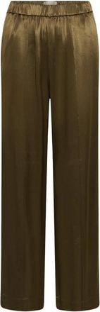 Soaked In Luxury Corinne Pantaloni Larghi - - Trousers - Donna - Verde - L