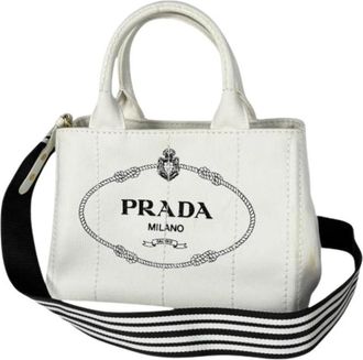 Prada Pre-owned Silk prada-bags - Dames - Vintage Shopper - Wit - ONE Size - Vintage