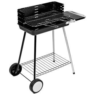 Somagic Barbacoa de carb&oacute;n de acero negro