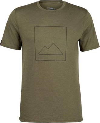 Bergfreunde.de Merino155 R&ouml;mersteinBF. Print Tee Merinoshirt f&uuml;r Herren | oliv