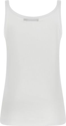 Dolce & Gabbana Womens White Cotton Sleeveles T-Shirt