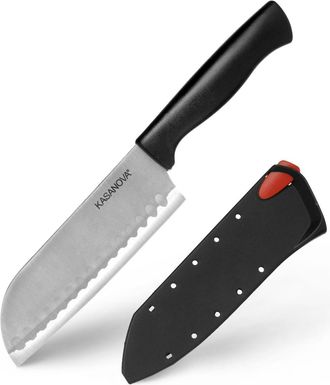 KASANOVA Coltello santoku con affilatore
