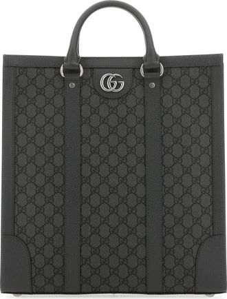 Gucci Gg Supreme Fabric And Leather Ophidia Shopping Bag