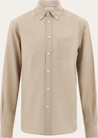 Ferragamo Men Ferragamo Monogram shirt Beige