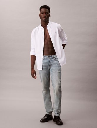 Calvin Klein Jeans Slim-fit-Jeans CALVIN KLEIN JEANS SLIM TAPER JEANS, Herren, Gr. 30, L&auml;nge 32, tatterot mirage, Denim/Jeans, Obermaterial: 98% Baumwolle, 2% Elasthan, 