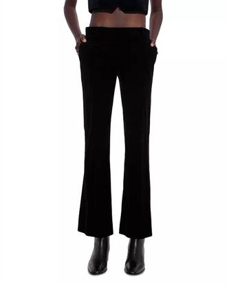 The Kooples Velvet Flared Pants In Bla01