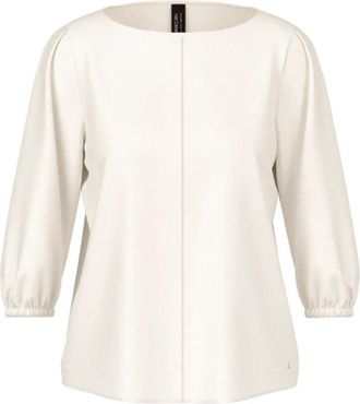 Marc Cain Feminine Blouse in Pure Silk - Dames - Blouses - Wit - 3XL - Overhemden