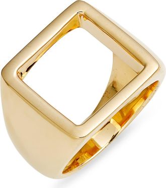 Soko Open Square Statement Ring in Gold at Nordstrom, Size 10