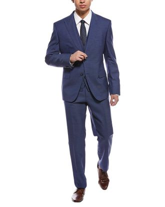 HUGO BOSS 2pc Wool Suit with Flat Front Pant