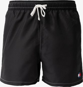 Tommy Hilfiger Mens Tommy Hilfiger TJ Mens Drawstring Swimming Shorts - Black - Size: 35/34/32