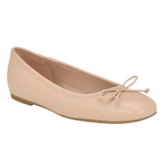 Calvin Klein Bronte Ballet Flat Womens Light Pink Bow Slip On HTAT906