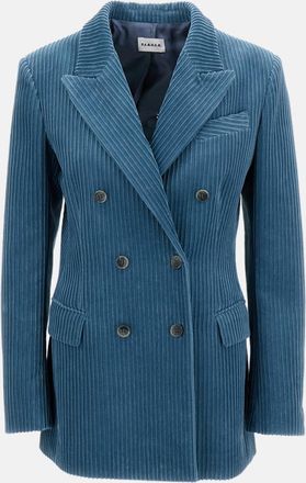 Parosh Blue Corduroy Blazer