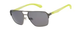 Superdry Sonnenbrille SUPERDRY Modell 995064, Herren, dunkles silber, neon gr&uuml;n, matt, Sonnenbrillen Sonnenbrille, Form Pilot, Logoschriftzug auf B&uuml;gel, Kombif