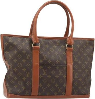 Louis Vuitton Pre-owned Monogram Canvas Hand Bag - Dames - Vintage Handtas - Bruin - ONE Size - Leer - Vintage