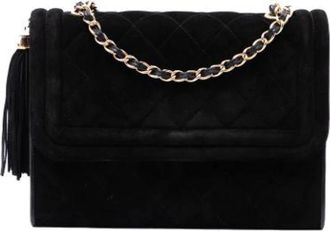 Chanel Pre-owned Cross Body Bags, female, Black, Size: ONE SIZE Pre-owned Quilted Flap Bag