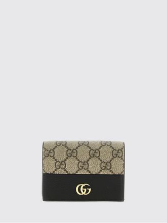 Gucci Portafoglio in tessuto GG Supreme e pelle con chiusura a patta