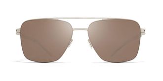 Mykita Bernie Polarized 459 Mens Sunglasses Silver Size 56