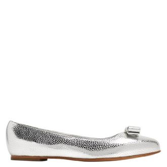 Ferragamo Varina Lizard Embossed Ballet Flats, Size 7 C