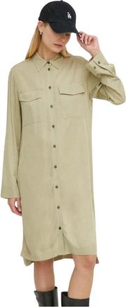 Marc O'Polo Shirt Kleedjes - Dames - Shirt Kleedjes - Groen - XS - Kleedjes