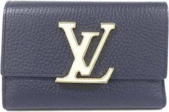 Louis Vuitton Pre-owned Vintage Tri-fold Portemonnee - Dames - Vintage Accessoires - Blauw - ONE Size - Leer - Vintage
