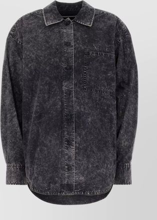 Alexander Wang oversize cotton shirt chest pocket