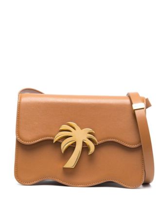 Palm Angels Brown Logo Small Crossbody Bag