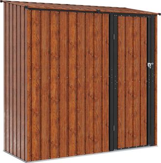 vidaXL Cobertizos De Jard&iacute;n Marr&oacute;n 203 X 85,5 X 200 Cm Metal Vidaxl