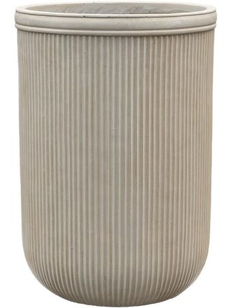 Baq Grosser In-/Outdoor Blumentopf Vertical Rib ø 37 / H 57 cm, Beige
