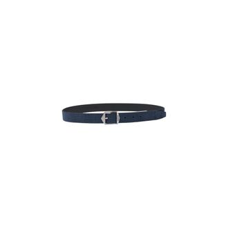 Antony Morato Accessoires, Heren, Blauw, S, Leer, Blauwe leren riem met gepolijste afwerking