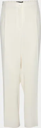 Elena Miro Cream Satin Straight Leg Trousers