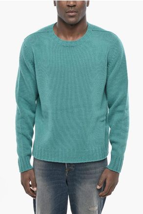 Palm Angels Wool-Blend Crewneck Sweater CURVED LOGO size M