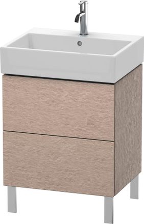 Duravit Unidad De Lavabo Duravit L-cube, Vertical 58,4 X 45,9 Cm, 2 Extra&iacute;bles, Para Vero Air 235060, Color: Roble Cachemir Chapa De Madera Aut&eacute;ntica - Lc6775