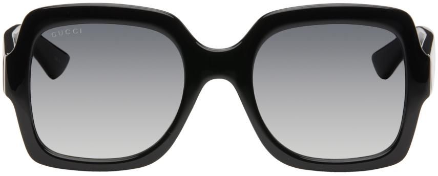 サングラス GUCCI Gucci - GG1834S - 001 black black grey Gucci GG1834S 001 Cat Eye Sunglasses Black - eye-oo.com