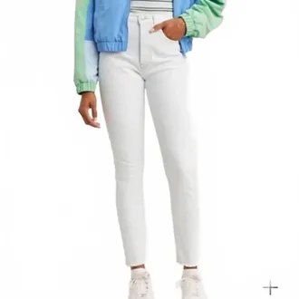 Levi's Womens Premium 501 Skinny Jeans In Blue, White