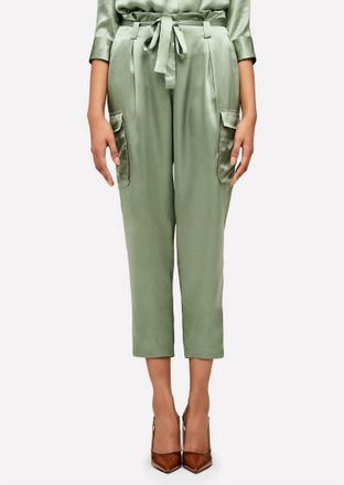 L'agence Roxy Paperbag Cargo Pant In Light Ivy