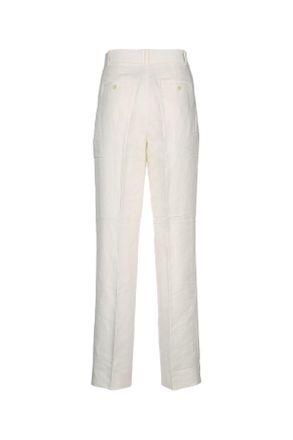 Calvin Klein Womens Structured Linen Pleated Pant Tofu Pantaloni Trousers